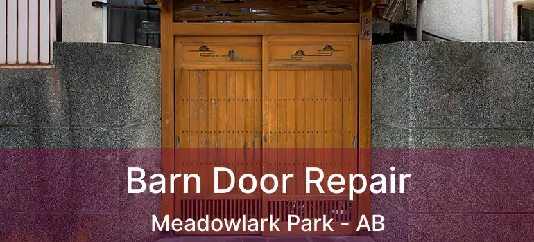  Barn Door Repair Meadowlark Park - AB