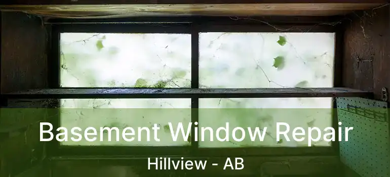  Basement Window Repair Hillview - AB