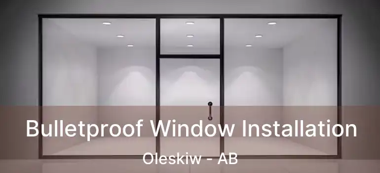  Bulletproof Window Installation Oleskiw - AB