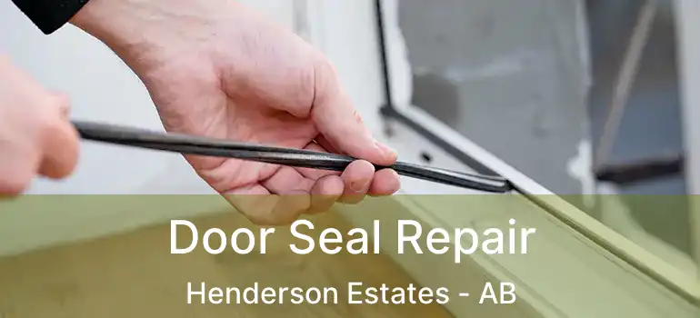  Door Seal Repair Henderson Estates - AB