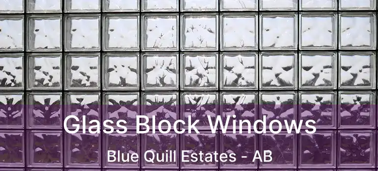  Glass Block Windows Blue Quill Estates - AB
