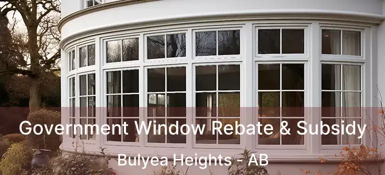  Government Window Rebate & Subsidy Bulyea Heights - AB