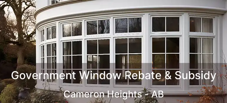  Government Window Rebate & Subsidy Cameron Heights - AB