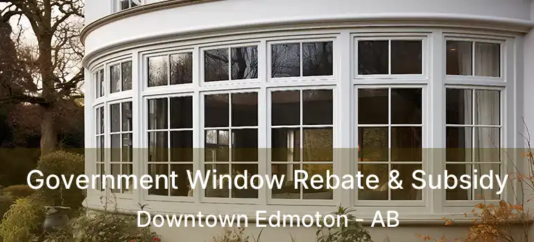  Government Window Rebate & Subsidy Downtown Edmoton - AB