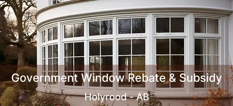  Government Window Rebate & Subsidy Holyrood - AB