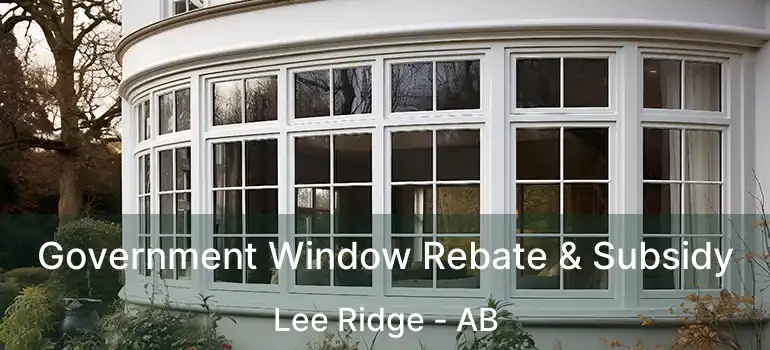  Government Window Rebate & Subsidy Lee Ridge - AB
