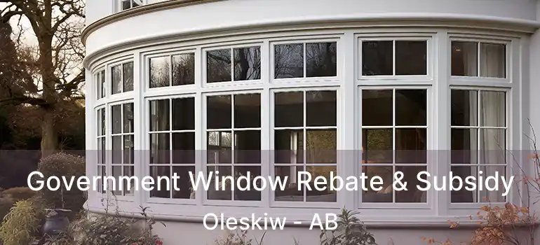  Government Window Rebate & Subsidy Oleskiw - AB