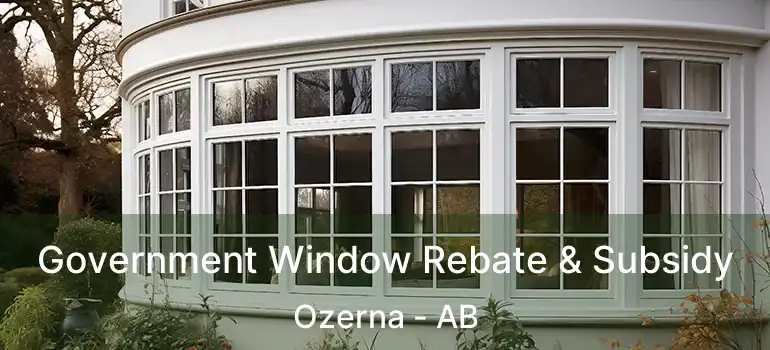  Government Window Rebate & Subsidy Ozerna - AB