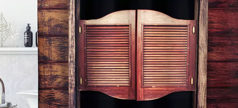 Installing Saloon Door Hinges in Edmonton, AB