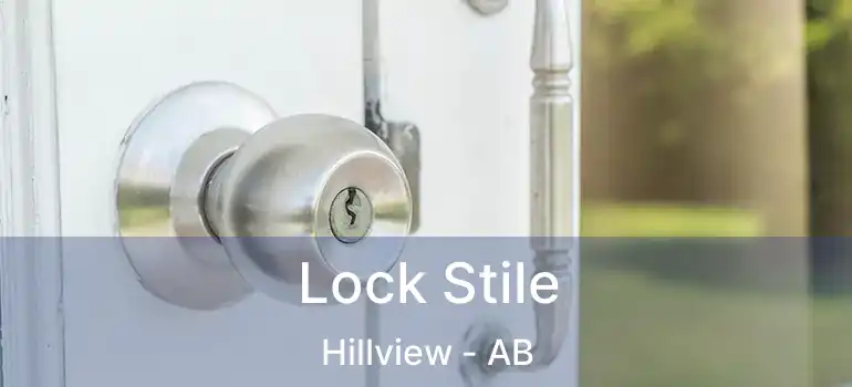  Lock Stile Hillview - AB