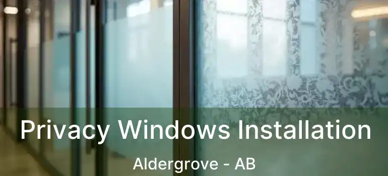  Privacy Windows Installation Aldergrove - AB