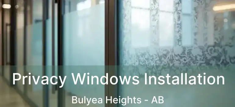  Privacy Windows Installation Bulyea Heights - AB