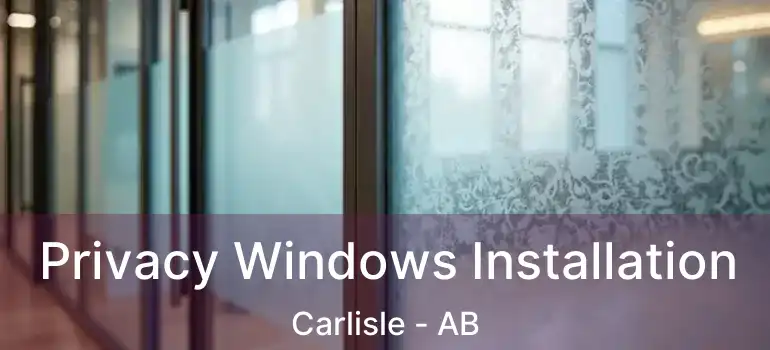 Privacy Windows Installation Carlisle - AB