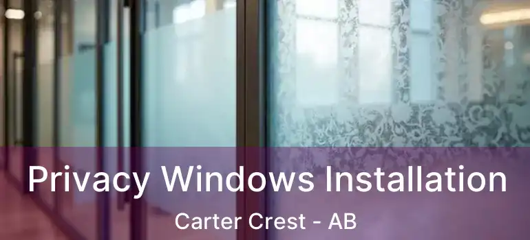 Privacy Windows Installation Carter Crest - AB