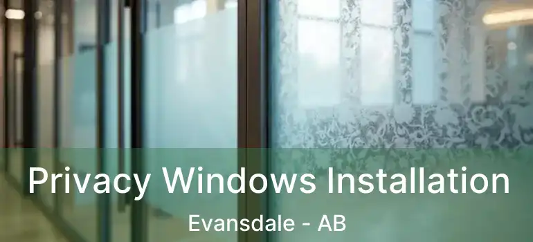  Privacy Windows Installation Evansdale - AB