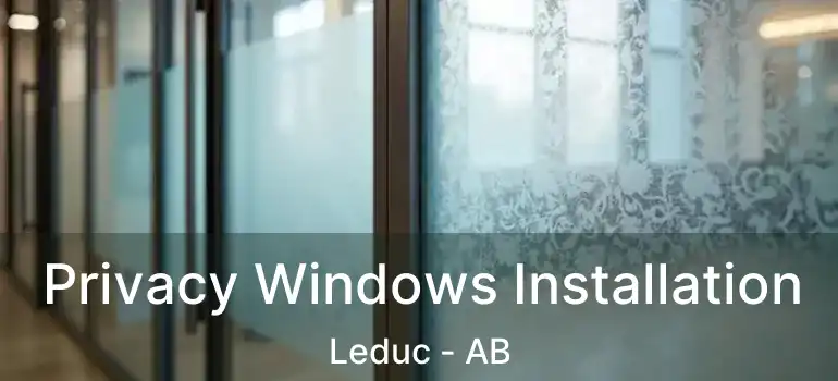  Privacy Windows Installation Leduc - AB