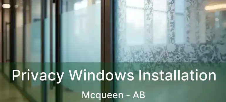  Privacy Windows Installation Mcqueen - AB
