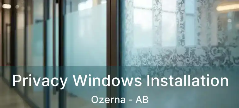  Privacy Windows Installation Ozerna - AB
