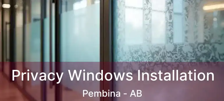  Privacy Windows Installation Pembina - AB