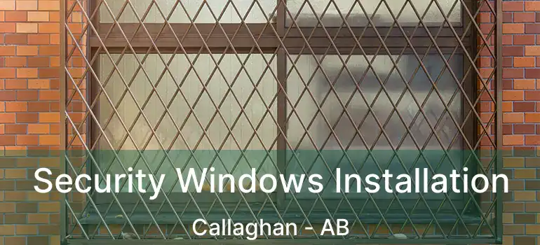  Security Windows Installation Callaghan - AB