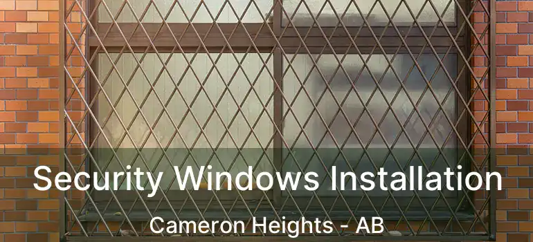  Security Windows Installation Cameron Heights - AB
