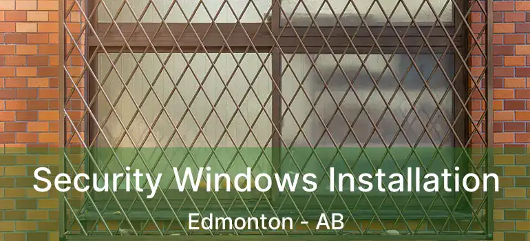  Security Windows Installation Edmonton - AB