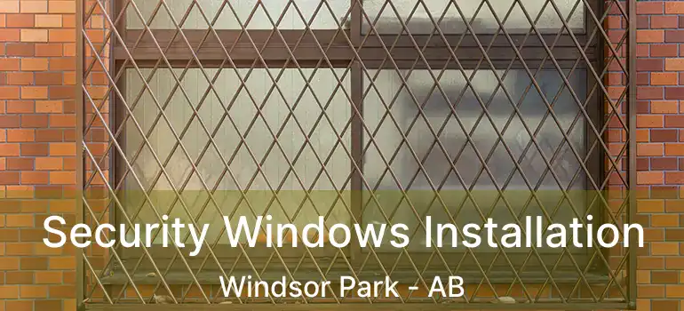  Security Windows Installation Windsor Park - AB