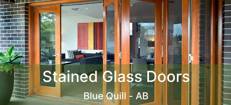  Stained Glass Doors Blue Quill - AB