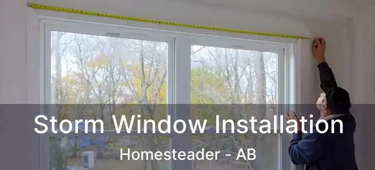  Storm Window Installation Homesteader - AB