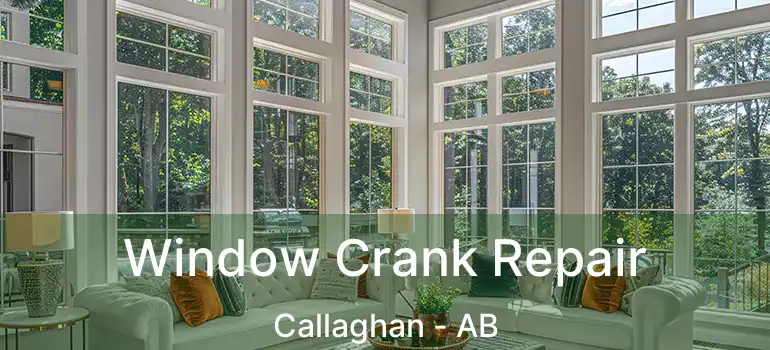  Window Crank Repair Callaghan - AB