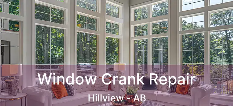  Window Crank Repair Hillview - AB