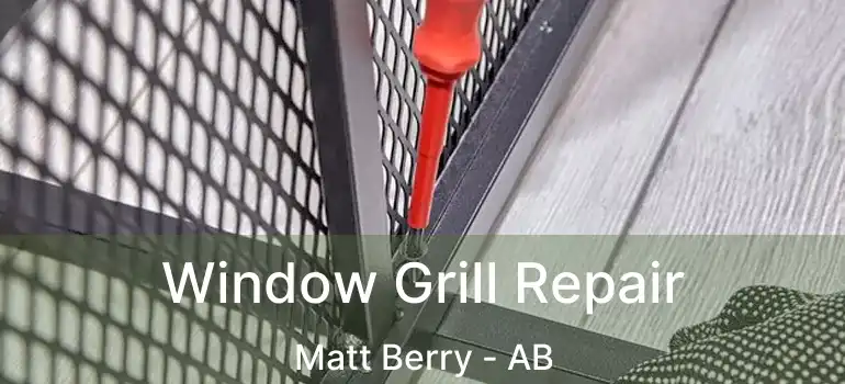  Window Grill Repair Matt Berry - AB