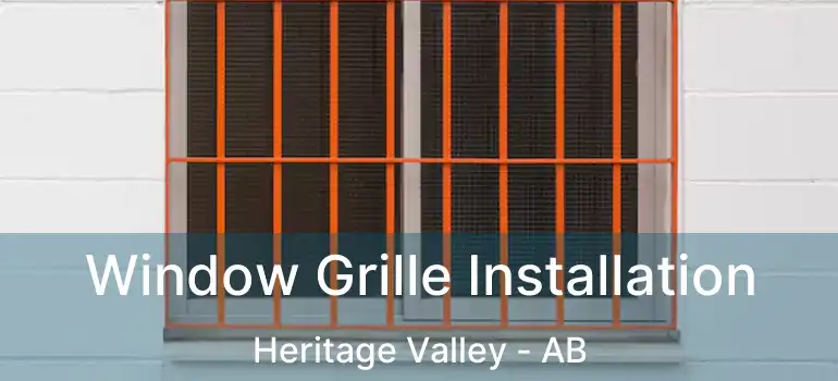  Window Grille Installation Heritage Valley - AB