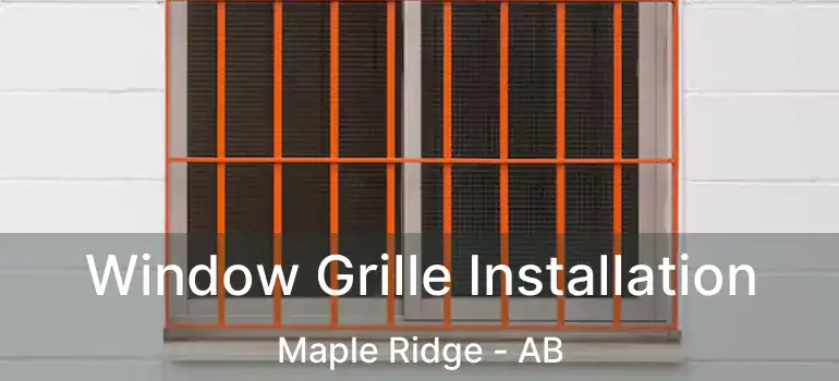  Window Grille Installation Maple Ridge - AB