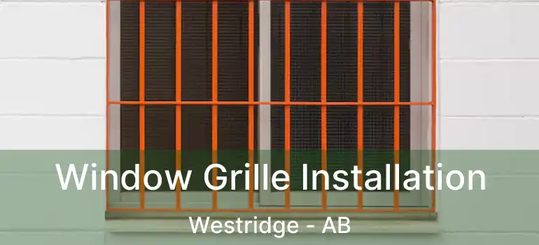  Window Grille Installation Westridge - AB