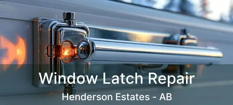  Window Latch Repair Henderson Estates - AB
