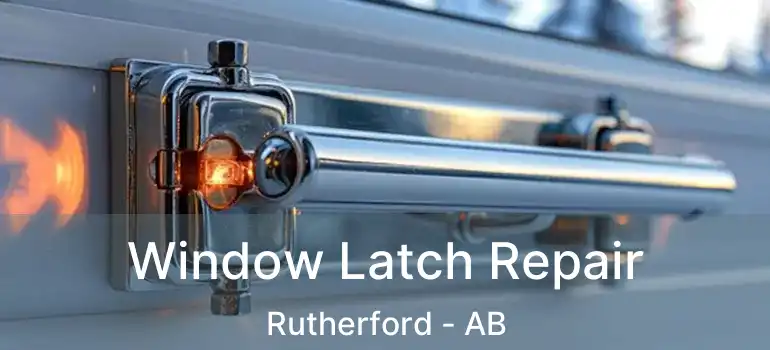  Window Latch Repair Rutherford - AB