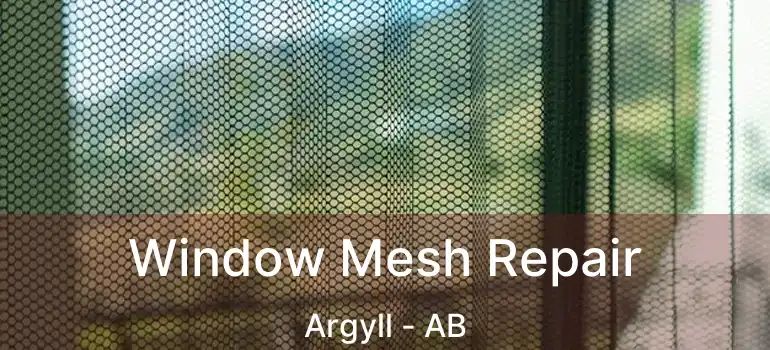  Window Mesh Repair Argyll - AB