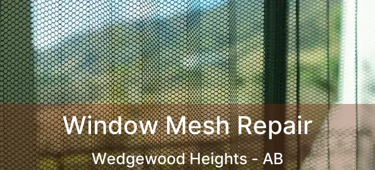  Window Mesh Repair Wedgewood Heights - AB