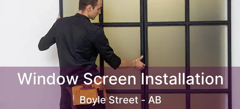  Window Screen Installation Boyle Street - AB