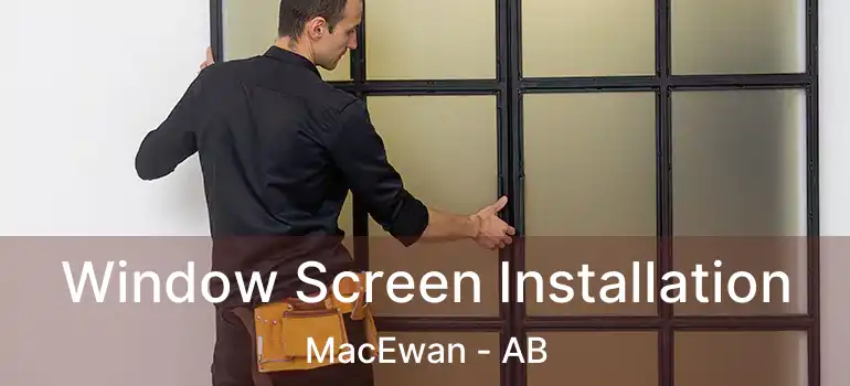  Window Screen Installation MacEwan - AB