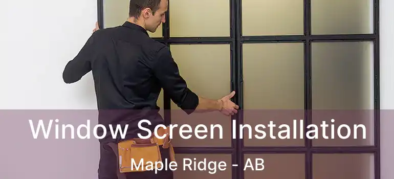  Window Screen Installation Maple Ridge - AB