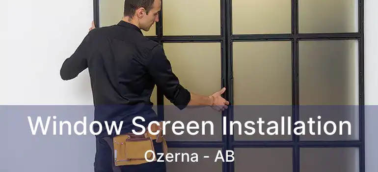  Window Screen Installation Ozerna - AB